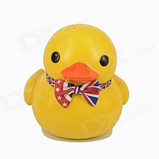 Cute Vinyl Boy Duck Piggy Bank - Yellow