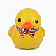 Cute Vinyl Boy Duck Piggy Bank - Yellow