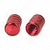 MZ Universal Tubular Shaped Aluminium Alloy Tire Valve Caps - Red (4 PCS)