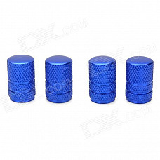 MZ Universal Tubular Shaped Aluminium Alloy Tire Valve Caps - Blue (4 PCS)