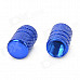 MZ Universal Tubular Shaped Aluminium Alloy Tire Valve Caps - Blue (4 PCS)