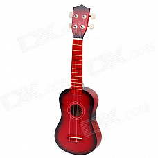 William Mini Handheld 21" 4-String Ukulele - Red + Black