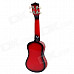 William Mini Handheld 21" 4-String Ukulele - Red + Black