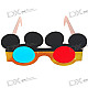 Disposable Anaglyphic Red + Blue 3D Glasses for Children (Assorted)