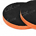 7" Self Adhesive Car Washing Wax Polishing Sponge Pads - Orange + Black (2 PCS)