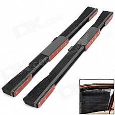 Car ABS + Mesh Folding Window Shades - Black (2 PCS)