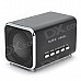Zsr001 Portable Mini MP3 Music Speaker w/ U Disk / TF Slot - Black + Silver