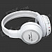 ZL-800 Wireless Sports Hi-Fi MP3 Headphones w/ Microphone / FM Radio - White + Silver