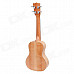 William 23" Maple 4-String Ukulele w/ Engraving Flower On Fingerboard - Light Brown