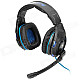 SADES SA-907 USB Gaming Headphones Headset - Black + Blue (300cm-Cable)