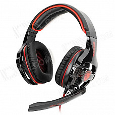 SADES SA-903 USB 2.0 Gaming Headphones w/ Microphone - Black + Red (300cm-Cable)