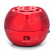 X-T05 Mini 3w Stereo Speaker MP3 w/ TF Card - Red (16GB Max.)