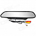2-in-1 5" Digital Color TFT Car Rearview Mirror & Security Monitor for Camera DVD VCR - Black