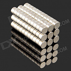 5 x 3mm NdFeB Neodymium Magnet Circular Cylinder DIY Puzzle Set - Silver (100 PCS)