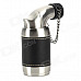 Honest 516 Windproof Butane Jet Lighter - Black + Silver