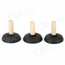 81195 Plunger Shaped Refrigerator Magnets - Black (3 PCS)