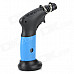 Windproof 1300'C Dual Flame Lockable Butane Jet Lighter Torch w/ Base Holder - Blue + Black