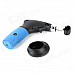 Windproof 1300'C Dual Flame Lockable Butane Jet Lighter Torch w/ Base Holder - Blue + Black