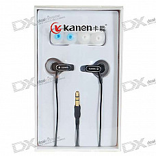 Kanen KM-948 Noise Isolation In-Ear Earphone (3.5mm Jack/120cm Cable)