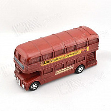 Creative Britain Retro Double-Decker Style Coin Bank - Red