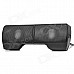 3.5mm Plug USB Powered Stereo Speaker for MP3 + Cell Phone + Laptop - Black