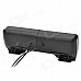 3.5mm Plug USB Powered Stereo Speaker for MP3 + Cell Phone + Laptop - Black