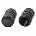 MZ Universal Cylinder Aluminium Alloy Car Tire Valve Caps - Black (4 PCS)