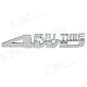 3D 4WD Full Time Letter Style DIY Car Body Sticker - Silver