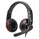 OVLENG X5 Headphones Headset w/ Microphone for Computer - Black + Red (3.5mm Plug / 1.85m)