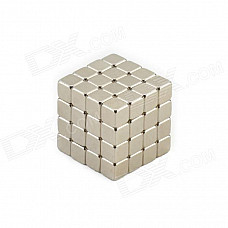 CHeerlink CT-64 5mm Square Neodymium Iron Boron Magnets Ball DIY Educational Toys Set - Silver