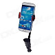 Universal Multifunctional Cellphone Holder w/ USB Car Charger for Samsung Galaxy S4 i9500 - Black