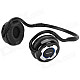 Biuetooth V3.0+EDR Stereo Headphone w/ Handsfree / MP3 Function - Black + Silver