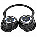 Biuetooth V3.0+EDR Stereo Headphone w/ Handsfree / MP3 Function - Black + Silver