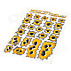 Special Decorative Bullet Hole Style Car Sticker - Grey + Yellow + Black