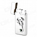 Scorpion Style Aluminium Alloy Butane Lighter w/ LED Light - Silver