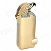 YingWang Rechargeable Eagle Head Style Butane Lighter w/ LED Light Currency Detector - Golden