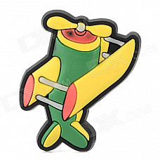 Cartoon Airplane Soft Rubber Refrigerator Education White Board Magnet Sticker - Multicolored