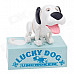 Creative Hilarious Dog Style Piggy Bank - White + Black + Light Blue (2 x AA)