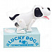 Creative Hilarious Dog Style Piggy Bank - White + Black + Light Blue (2 x AA)