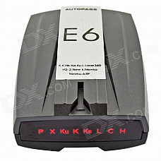E6 2" LED Display GPS Navigator Car Radar Laser Detectors w/ Russian Voice - Grey + Silver + Black