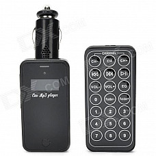 CQ-009 0.8" LCD Car MP3 Player w/ FM Transmitter / SD Card Slot / Remote Controller - Black