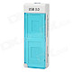 High Speed USB 3.0 MS / SD / M2 / Micro SD Card Reader - White + Translucent Blue