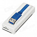 High Speed USB 3.0 MS / SD / M2 / Micro SD Card Reader - White + Translucent Grey