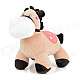 Cute Horse Style Lifelike Short Plush Doll Toy - Brown