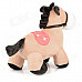 Cute Horse Style Lifelike Short Plush Doll Toy - Brown