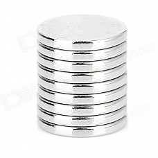 12.5 x 1.5mm Round Shape NdFeB Magnet - Silver (9 PCS)