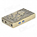 Rechargeable Panda Style Butane Lighter w/ Dual LED Light / Currency Detector - Bronze