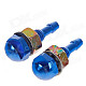 YONGXUN YX-015 Zinc Alloy Car Wiper Water Spray Nozzle Sprinkler Head - Blue + Silver (2 PCS)