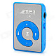 Portable Clip-on MP3 Player w/ TF / Earphones - Blue + Silver
