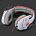 SADES SA708 Gaming Headphones w/ Microphone - White + Grey + Red (3.5mm Plug / 220cm-Cable)